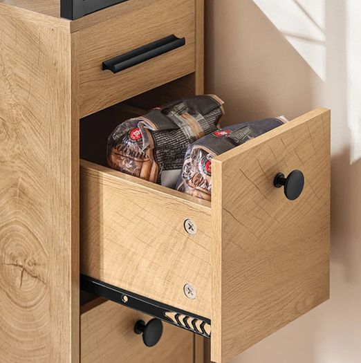 Slim Storage Cabinet with 3 Drawers and Wheels  20cm Narrow Kitchen & Bathroom Storage Unit