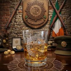 Irish Defence Forces Laser Engraved Whiskey Glass
