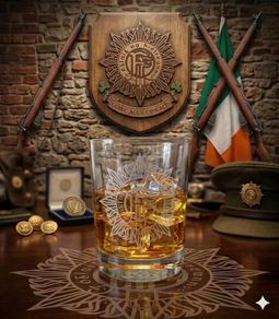 Irish Defence Forces Laser Engraved Whiskey Glass