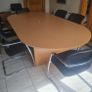beech boardroom table with  6 Image 2