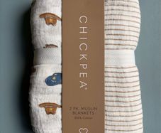 Chickpea Muslin Baby Swaddling Blankets 2 Pack - Cotton