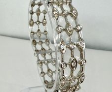 Silver bracelet with Cubic Zirconia