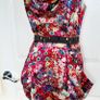 Uttam Boutique Red Floral Dress Size 8/10 Image 3