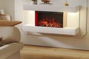 Wall-Mounted Electric Fireplace with 12 Flame Colors &amp; 3 Brightness Levels | Timer Function &amp; Overheat Protection | Modern LED Heating Fireplace(32in, WIFI)