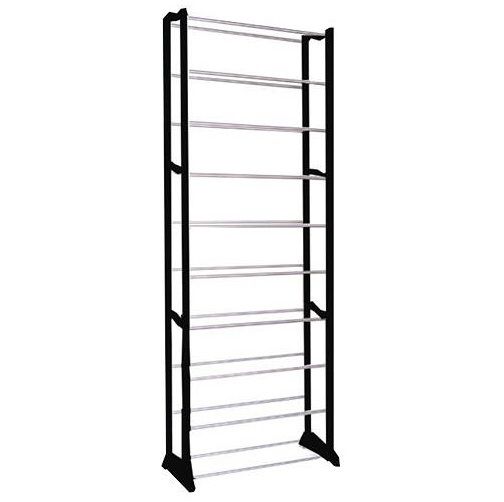 New 10 Tier Black Metal Amazing Shoe Rack Home Cabinet 50 pairs Shoes #1250