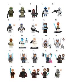 Star Wars Minifigures Collection Lego Compatible A-C