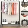 NEW Metal Clothes Rail Rack with Shoe Shelf Image 2