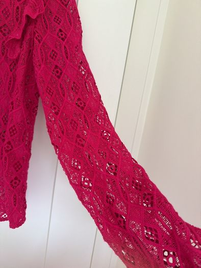 Sezane hot pink blouse