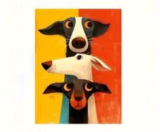 Whimsical dogs posters