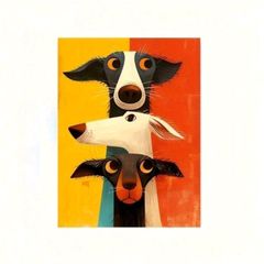 Whimsical dogs posters