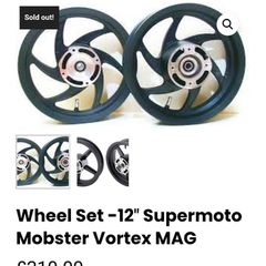 Mobster Super moto stomp wheels with Pmt tyres