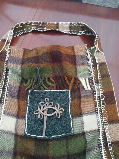 Celtic Tartin Wear Large Handcrafted Bag, with bespoke detail. Original .