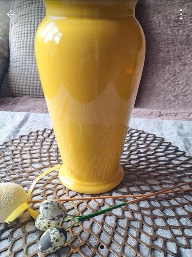 Beautiful yellow ceramic vase