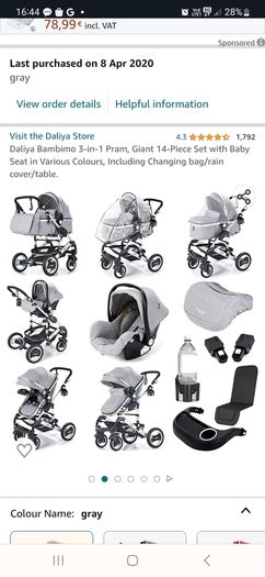Pram 3 in 1 High quality. Perfect condition