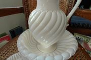 beautiful French porcelain wash bowl, pitcher &amp; soap dish set