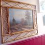 Vintage mid century large oil painting Image 7