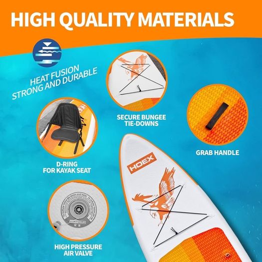 NEW SALE | Inflatable Stand Up Paddle Board, 10ft Paddle Boards for Adults with Premium SUP Paddleboard Accessories & Backpack, Wide Stable Design, Non-Slip Comfort Deck for Beginners & Experts
