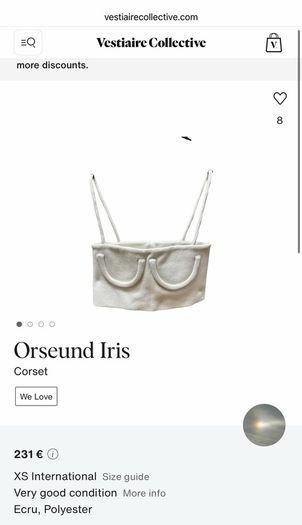 Orseund Iris top S bnwt