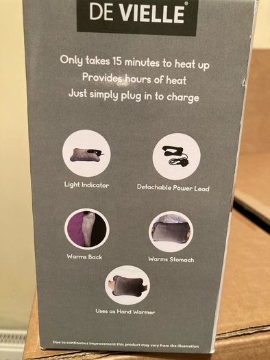 Rechargeable hot water bottle