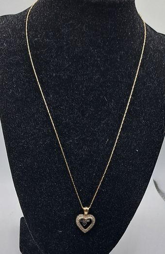 9ct yellow gold  diamond necklace