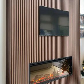 Wall Panelling - Slat Wall Panel Walnut 290x16.8cm