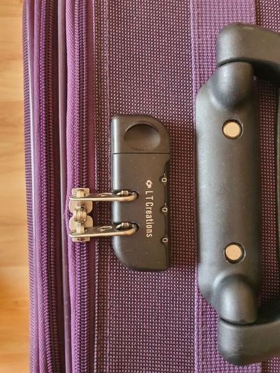 LT creations purple suitcase