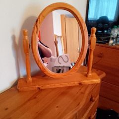 Solid Pine Dressing Table Mirror Pristine Condition