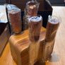 Small Acacia Wood Cheese Knife Block Image 5