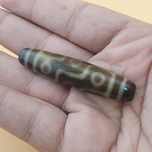Himalayan 9 Eyes Tibetan Agate Dzi Bead Amulet Pendant