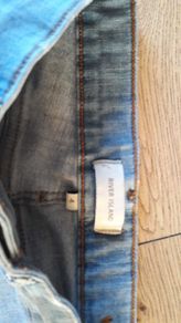 River island light blue faded skinny jeans size uk4