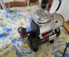 Complete Airbrush Starter Kit FENGDA FD-186 Compressor + Airbrush + Paints + Extras