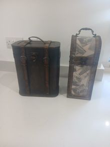 vintage bottle storage boxes