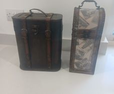 vintage bottle storage boxes