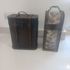 vintage bottle storage boxes