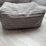Big Bertha Cord high back bean bag and footstool (mink) Image 4
