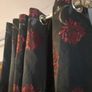 black/red lined curtains Image 4