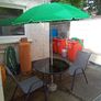 Garden table Chairs & Umbrella Image 2