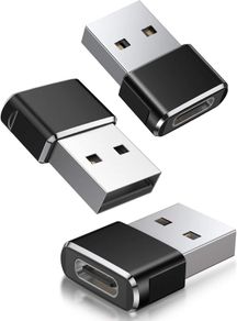 USB C Female to USB A Male Adapter 3Pack,Type C Charger Plug Power Converter for Apple iWatch Watch 7,iPhone 11 12 13 14 Pro Max,Airpods,iPad 8 8th 9th 10th Air 4th 5th Mini 6th,MacBook Pro