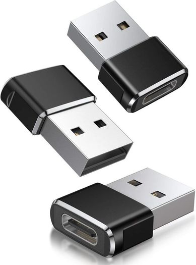 USB C Female to USB A Male Adapter 3Pack,Type C Charger Plug Power Converter for Apple iWatch Watch 7,iPhone 11 12 13 14 Pro Max,Airpods,iPad 8 8th 9th 10th Air 4th 5th Mini 6th,MacBook Pro
