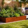 Raised Garden Bed 100 x 100 x 33.5 cm Corten Steel Weatherproof Planter Image 2