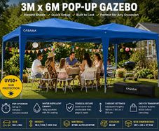 3x6m Pop-Up Folding Pavilion Gazebo