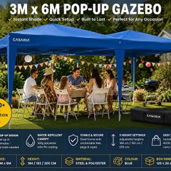3x6m Pop-Up Folding Pavilion Gazebo