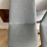 Set of 2 Grey Chairs Fabric Seat EZ Living Interiors Image 6