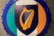 Irish harp Bottle cap wall sign