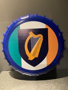 Irish harp Bottle cap wall sign