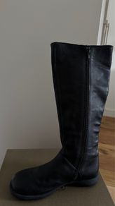 Camper Knee Length Black Leather Women Boots