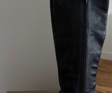 Camper Knee Length Black Leather Women Boots