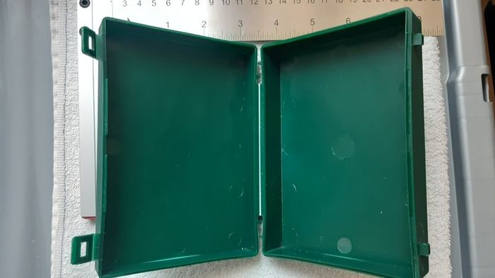 First Aid Box Kit Small Green Hard Case