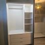 Large Sliding Wardrobe - Grey + Mirror - H220 x W204 x D65cm - With Lights & Drawers Image 3