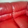 Red leather 4 seater Image 2